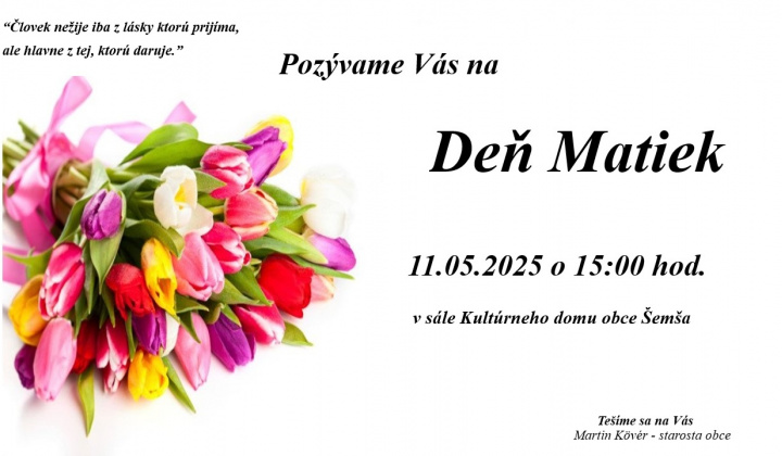 1. fotografia fotogalérie Aktuality / Pozvánka Deň matiek - foto