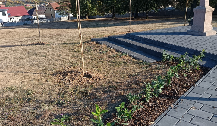 3. fotografia fotogalérie Revitalizácia a obnova prvkov  zelenej infraštruktúry - ,, Projekt je spolufinancovaný Košickým samosprávnym krajom,,