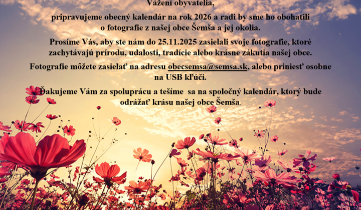 Fotka - Kalendár 2026